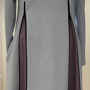hellblaues St. Tropez Kleid, Kleid für Hochzeitsgast, Kleid mit Schal, Kleid mit Taschen, hellblaues Kleid, Sommerkleid, handgefertigtes Kleid, genäht in Augsburg